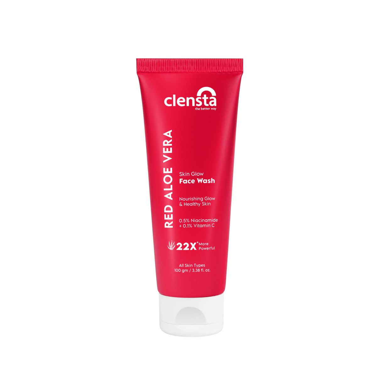 Clensta Red Aloe Vera Skin Glow Face Wash (100gm)