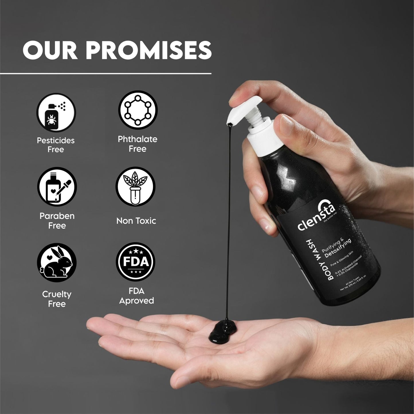 Clensta Purifying & Detoxifying Body Wash (275ml)