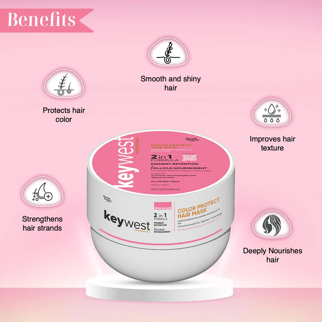 Keywest Professional Color Protect Kit (Shampoo + Conditioner + Hair Mask)