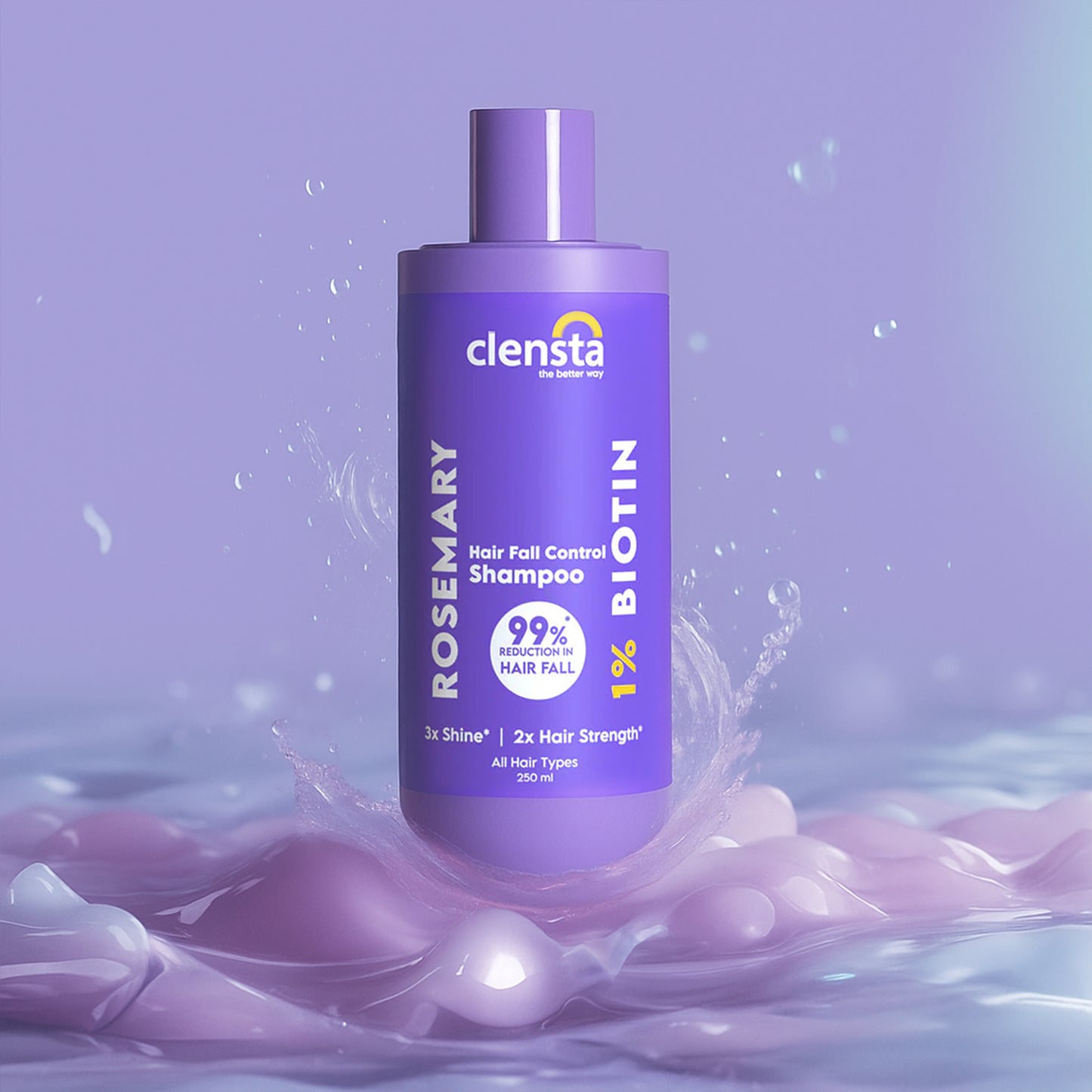 Clensta Rosemary Hair Fall Control Shampoo (250ml)