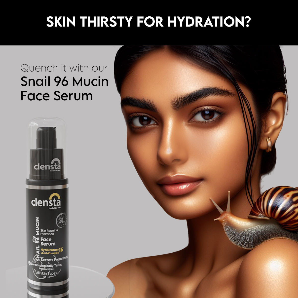 Clensta Snail 96 Mucin Face Serum (30ml)