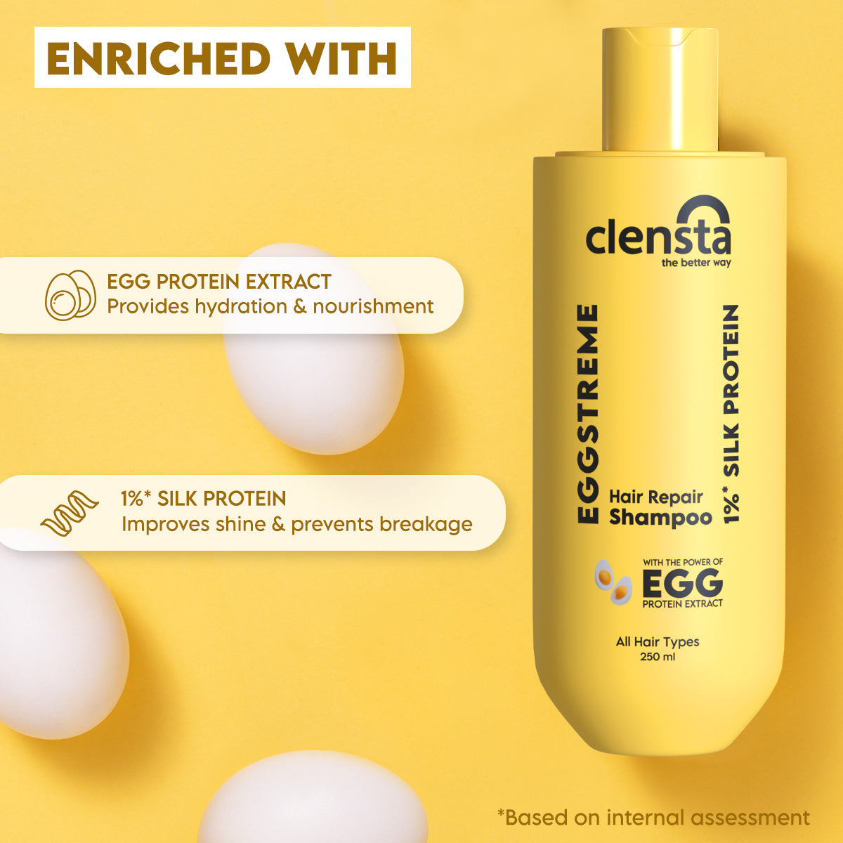 Clensta Eggstreme Repair Hair Shampoo (250ml)