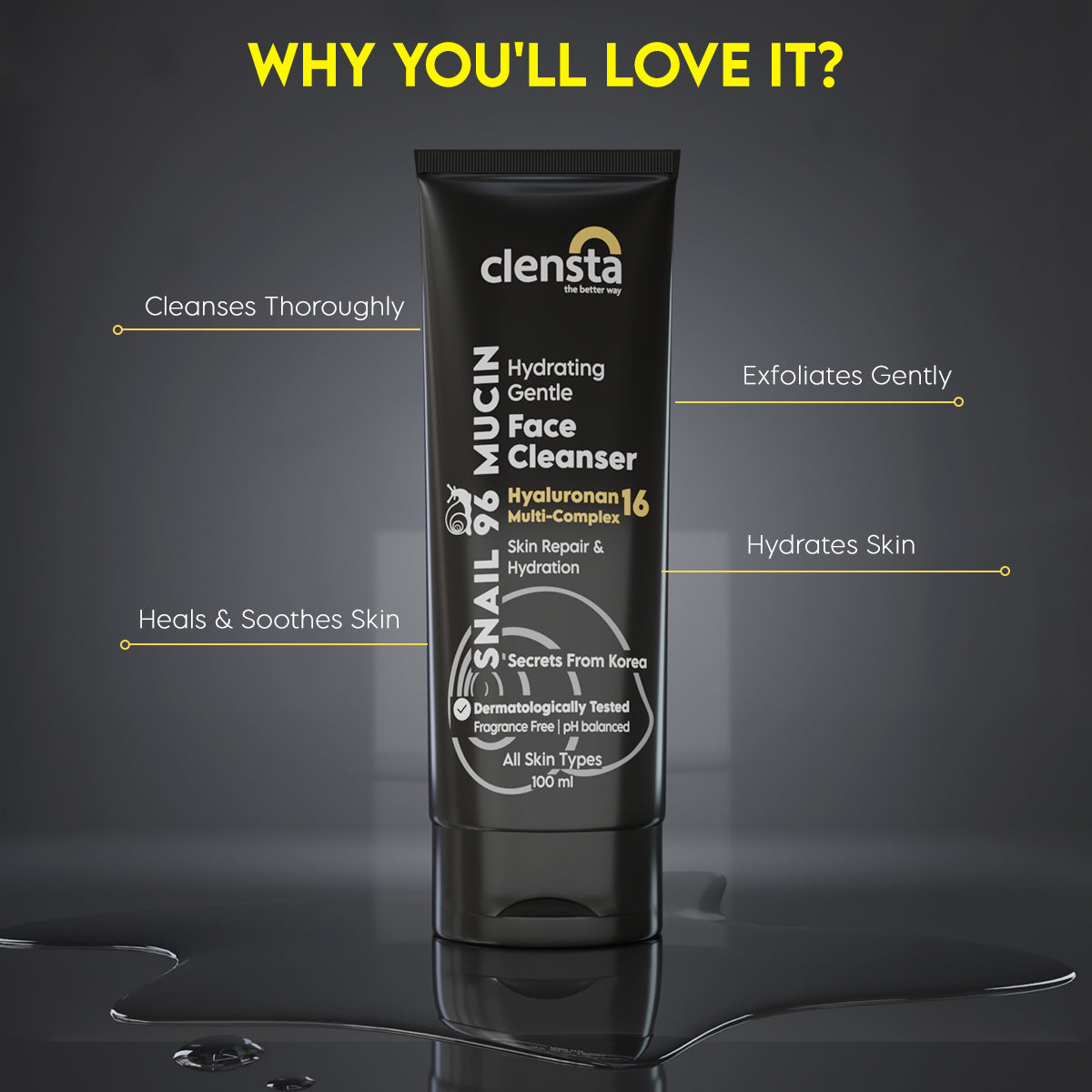 Clensta Snail 96 Mucin Face Cleanser (100ml)