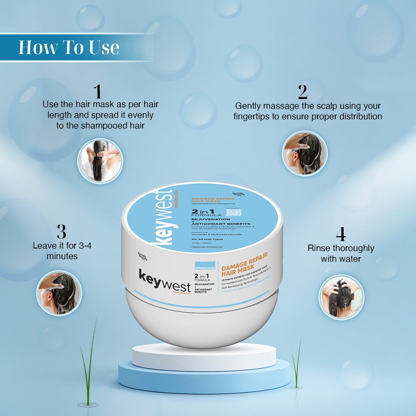 Keywest Professionals Damage Repair Hair Mask (200gm)