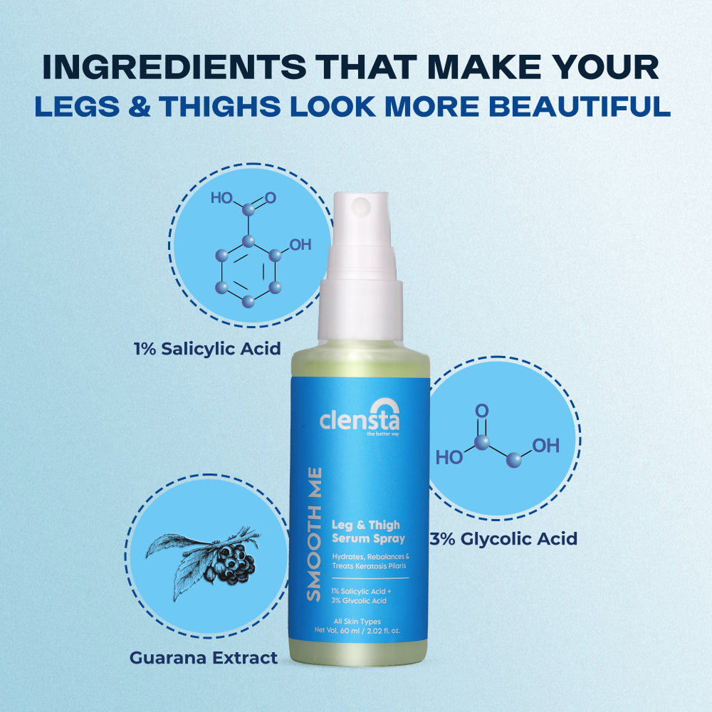 Clensta Smooth Me Legs And Thigh Serum Spray (60ml)