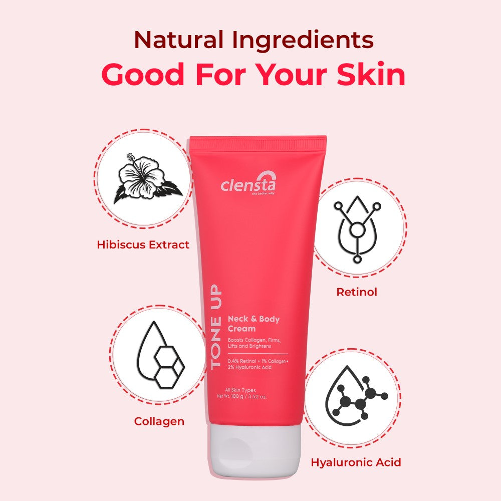 Clensta Tone Up Neck And Body Cream (100gm)