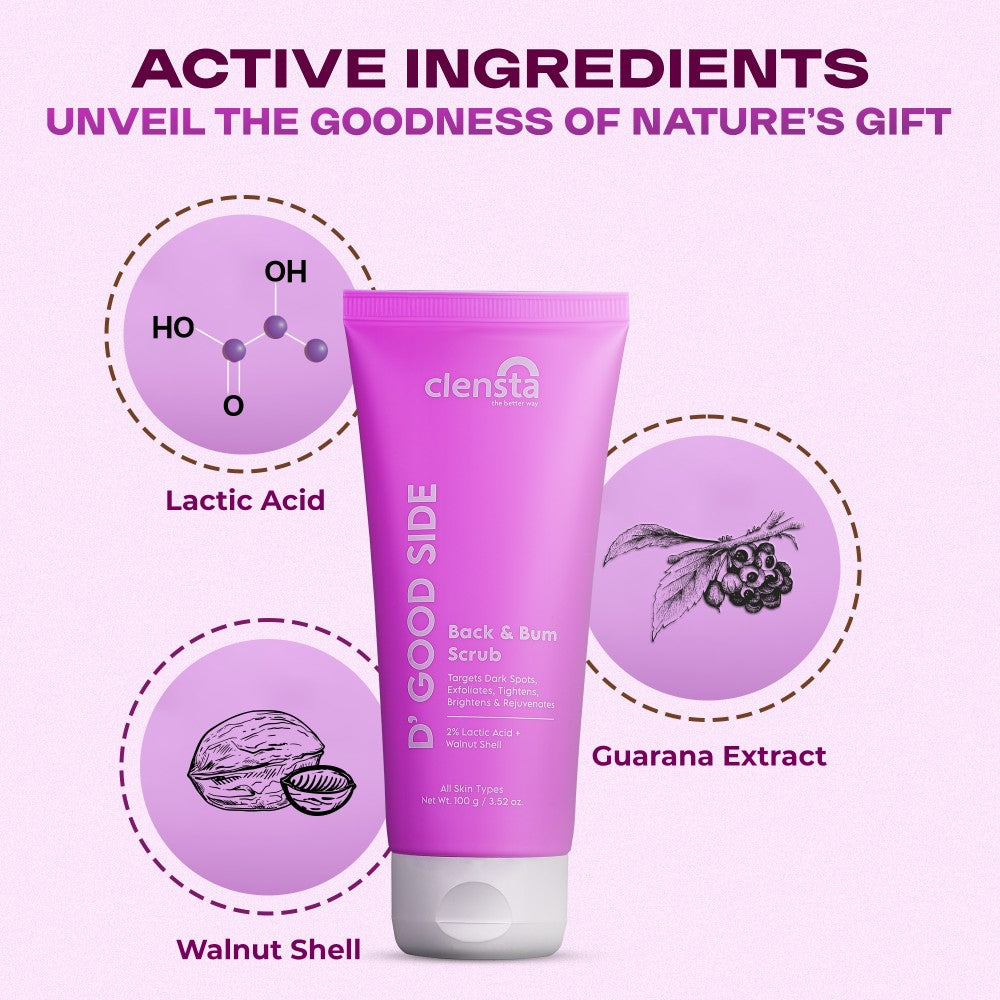 Clensta D' Good Side Back And Bum Scrub (100gm)