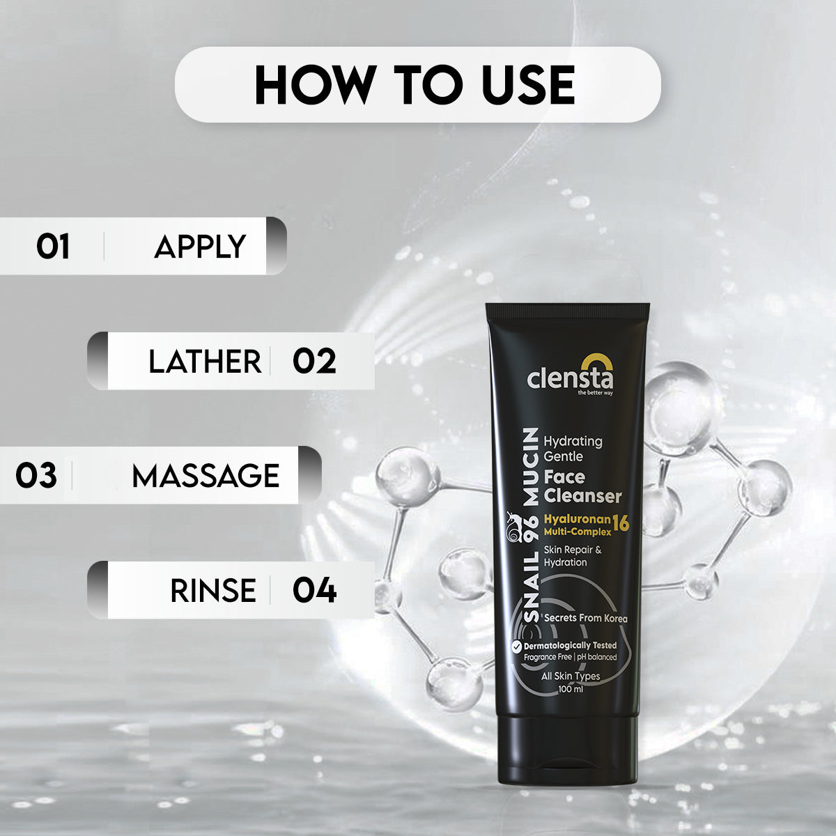 Clensta Clensta Snail 96 Mucin Face Wash 100G