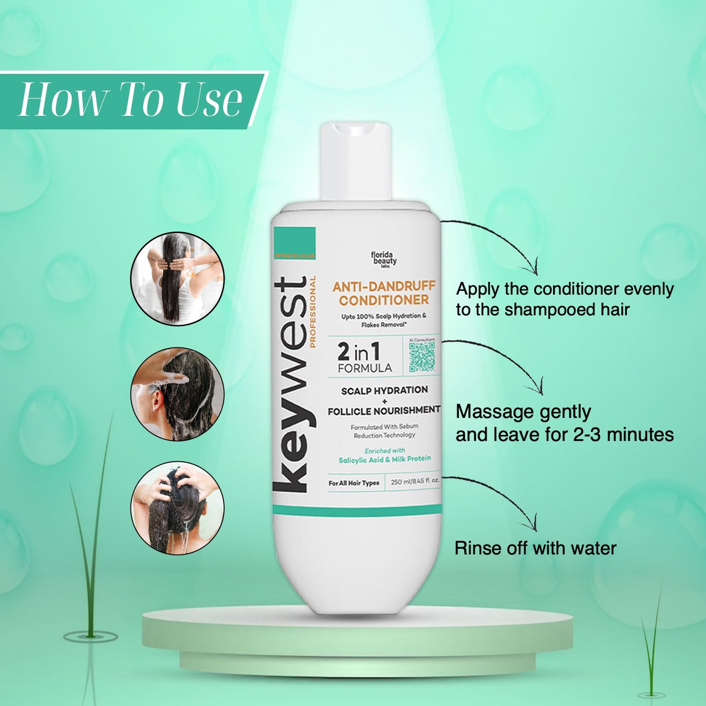 Keywest Professional Anti-Dandruff Conditioner (250ml)