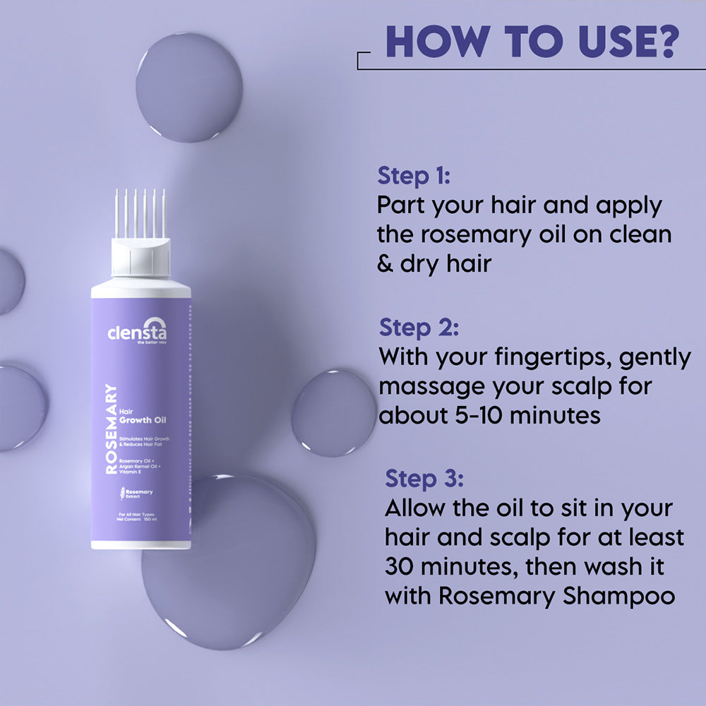 Clensta Rosemary Hair Growth Oil (150ml)