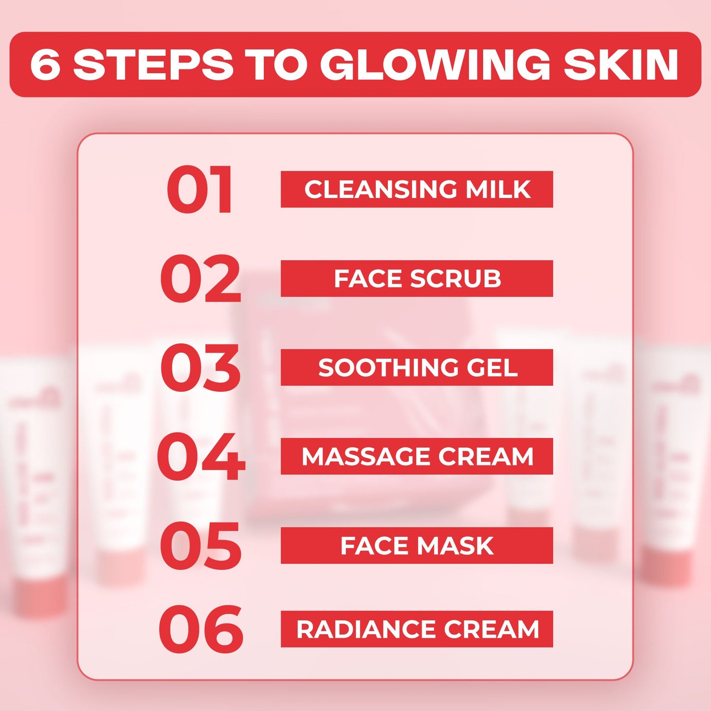 Clensta Red Aloe Vera Skin Glow Facial Kit