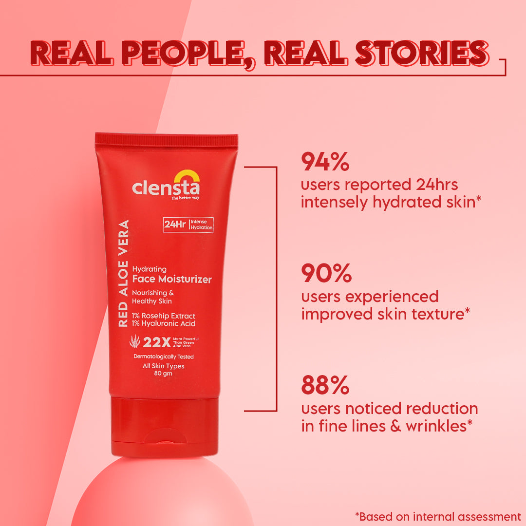 Clensta Red Aloe Vera Hydrating Face Moisturizer (80gm)