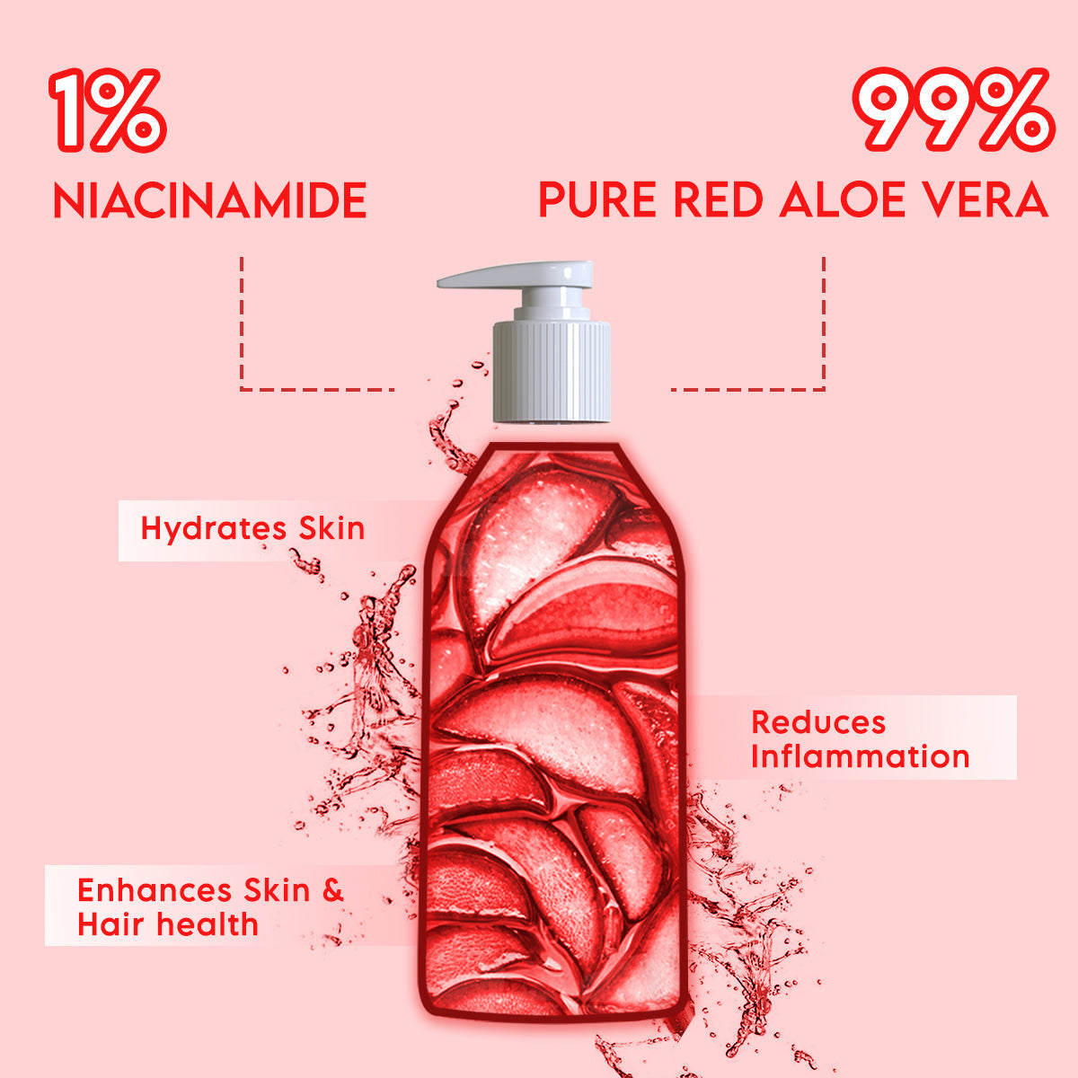 Clensta Red Aloe Vera Multipurpose Gel (300ml)