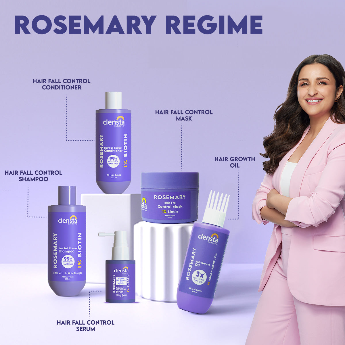 Clensta Rosemary Hair Fall Control Conditioner (250ml)