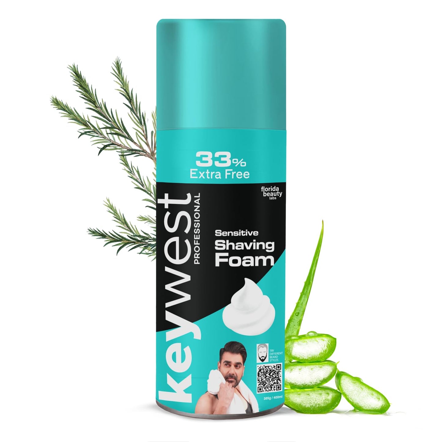 Keywest Sensitive Pre Shaving Foam for Men (385g)