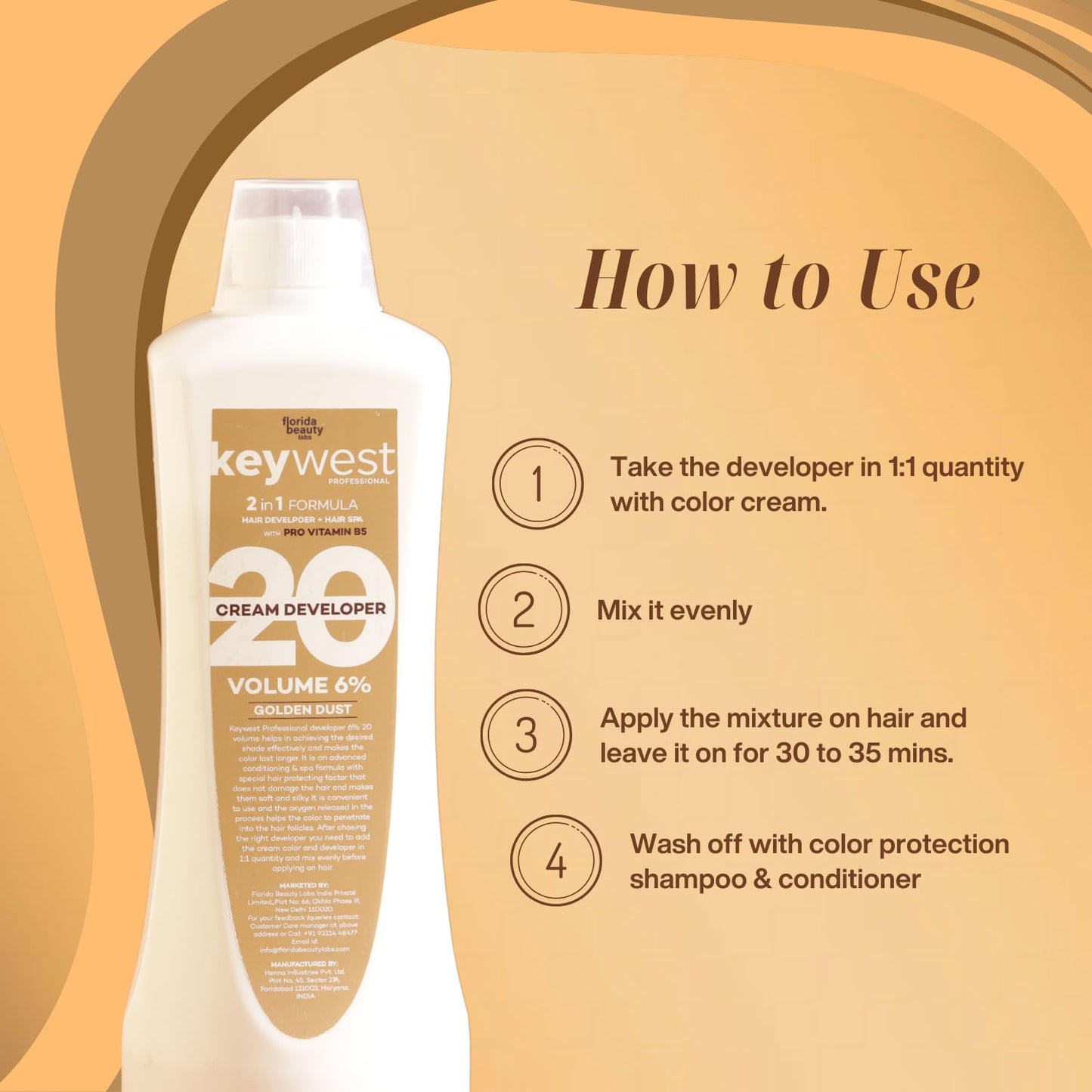 Keywest Professional Golden Dust Developer (1000ml) No Ammonia