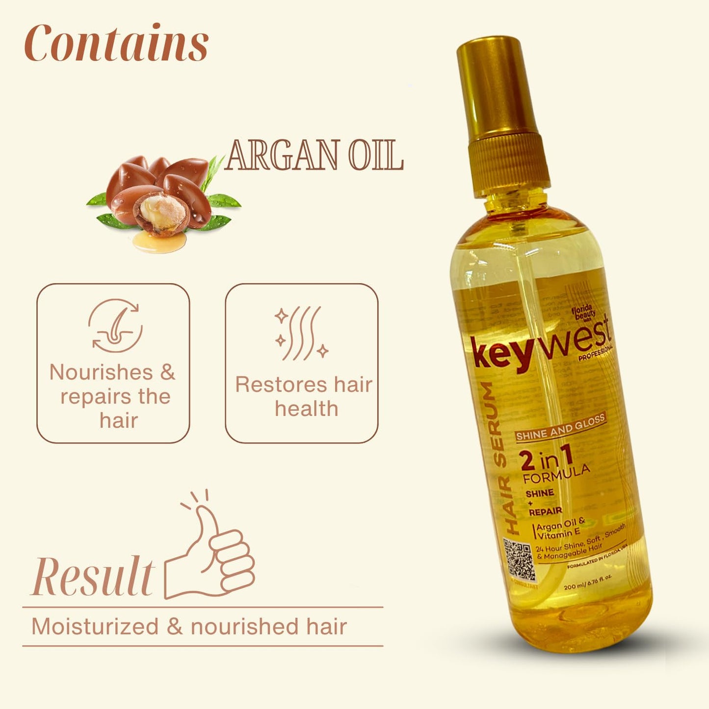 Keywest Professionals Shine and Gloss Hair Serum Shine & Repair 200ml