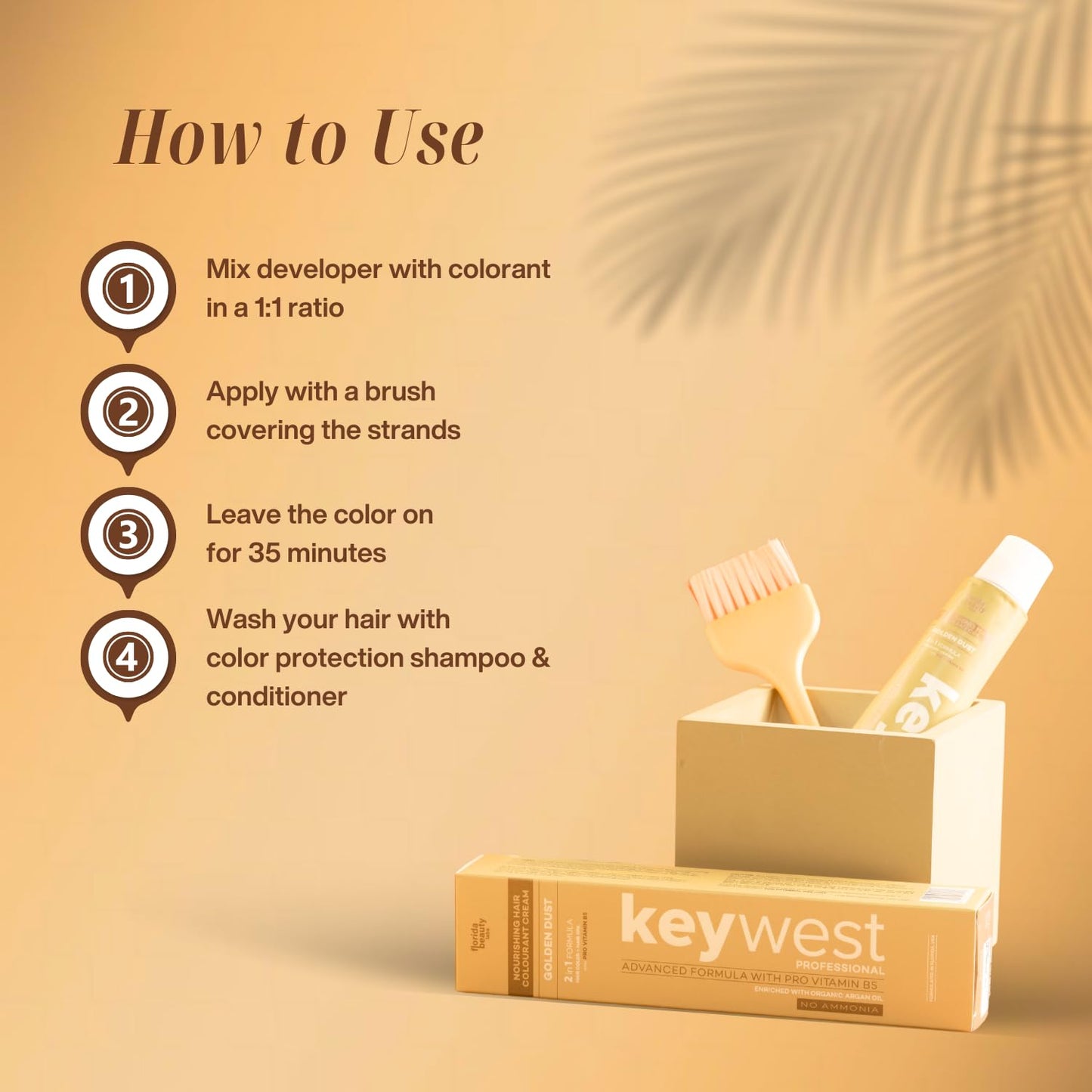 Keywest Professional Golden Dust Hair Color (80gm) Ammonia free
