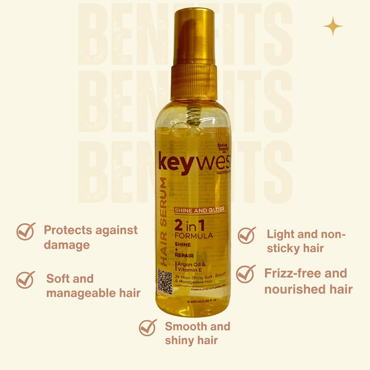 Keywest Professionals Shine and Gloss Hair Serum Shine & Repair 100ml