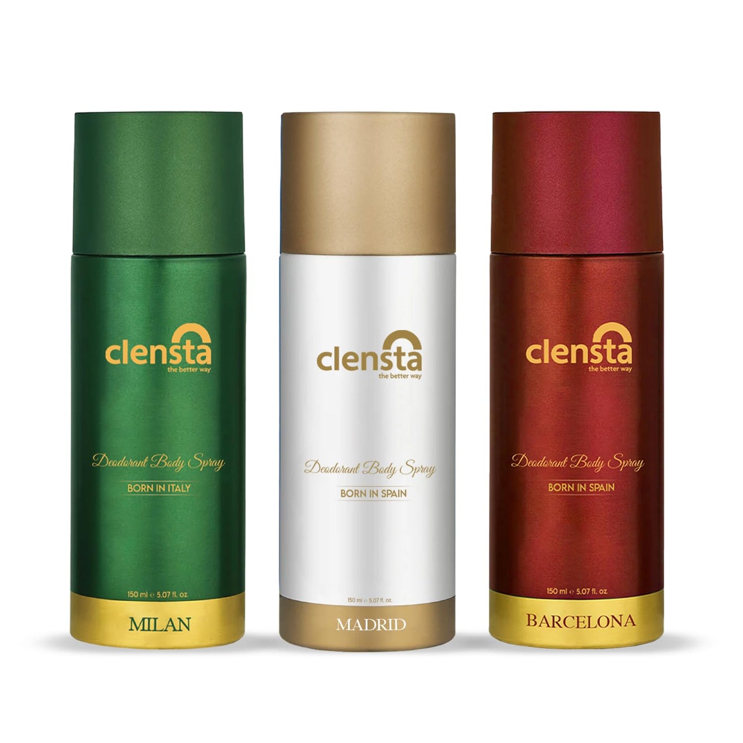 Clensta Deodorant for Men (Pack of 3) - 150ml