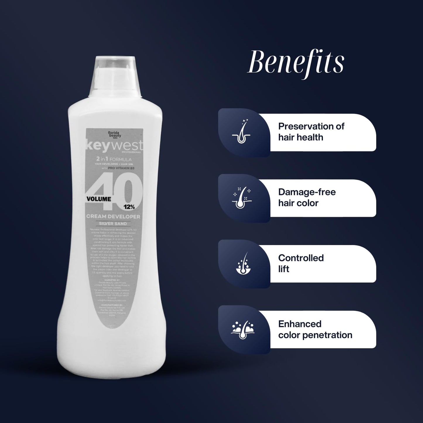 Keywest Professional Silver Sand Developer 40 Vol 12% 1000ml