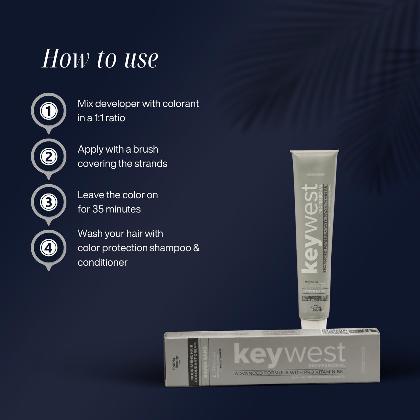 Keywest Professional Silver Sand Hair Color Cream (80g)