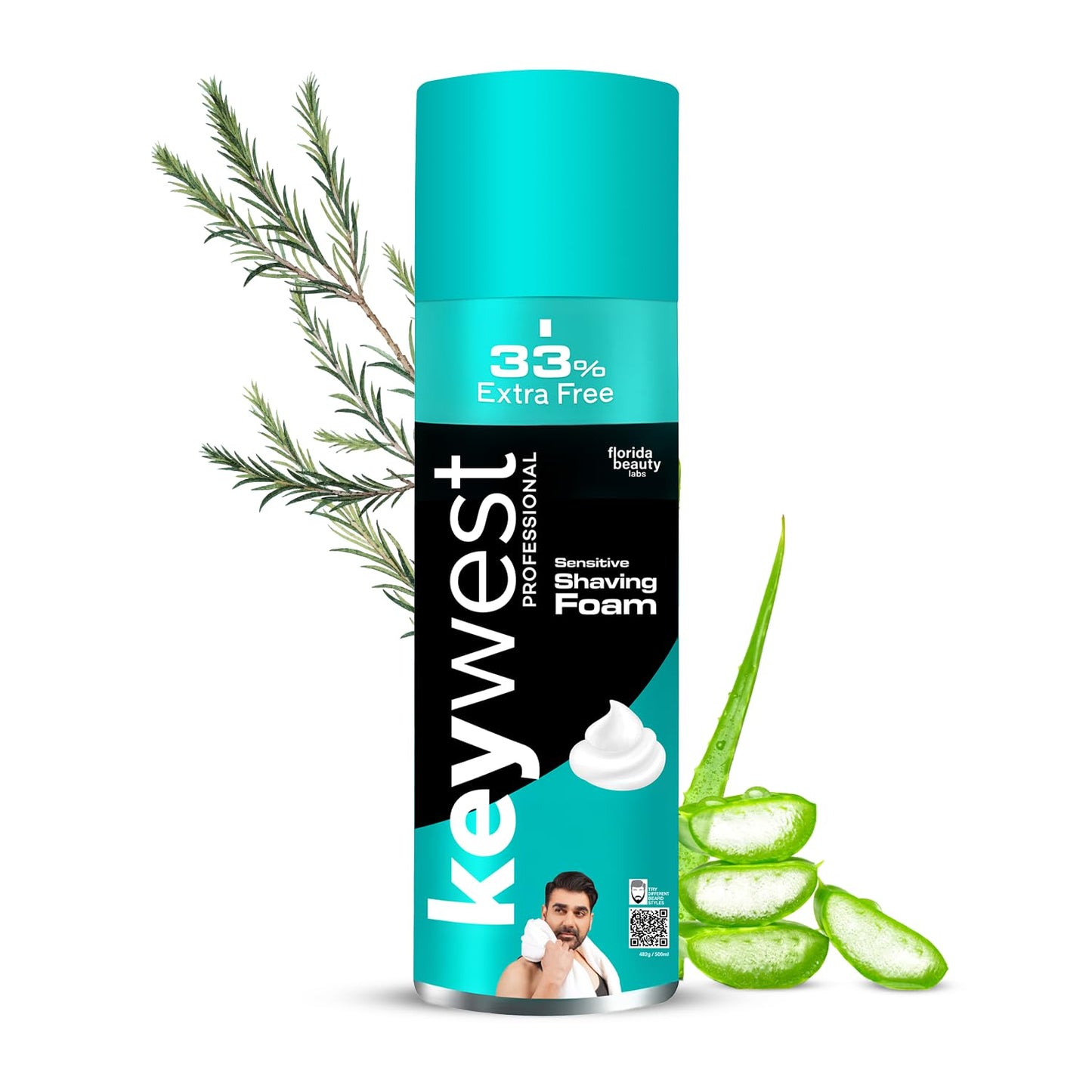 Keywest Sensitive Pre Shaving Foam for Men (482gm)