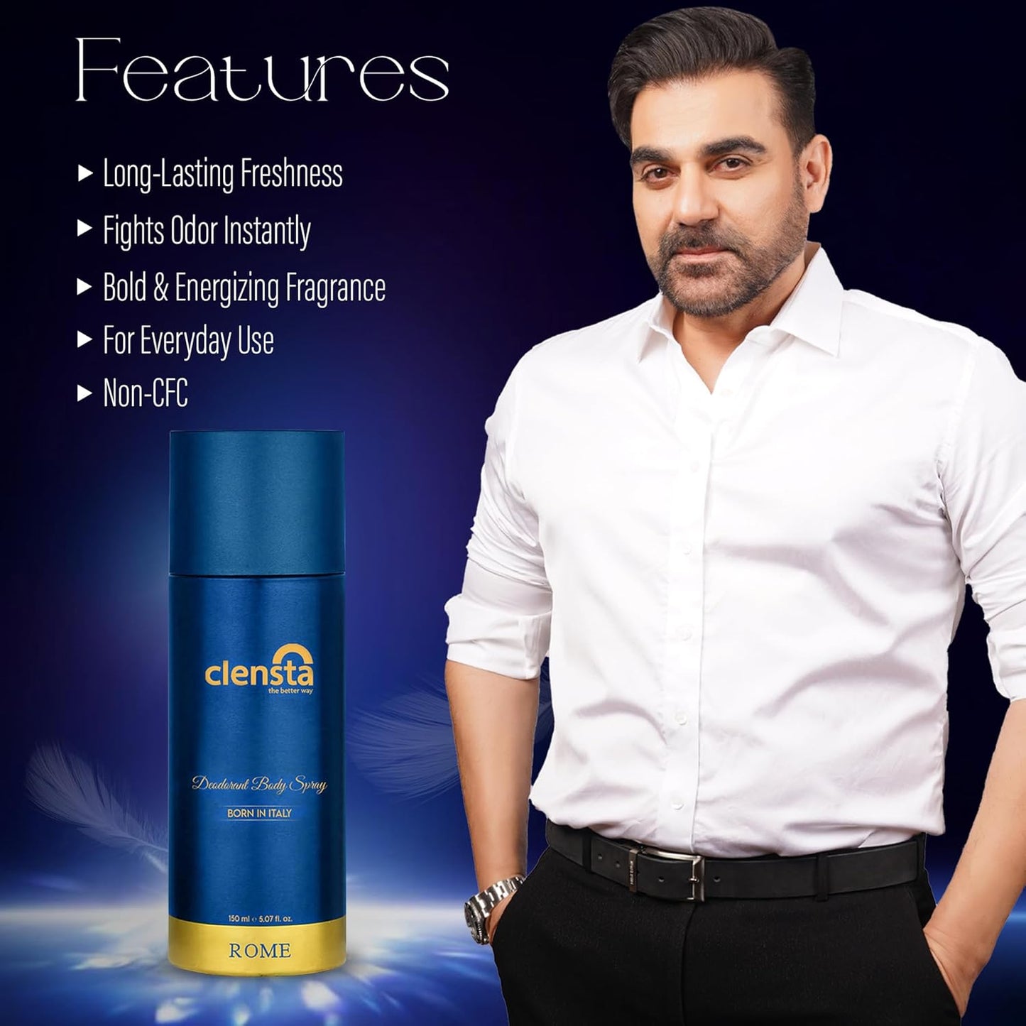 Clensta Deodorant for Men (Pack of 3) - 150ml