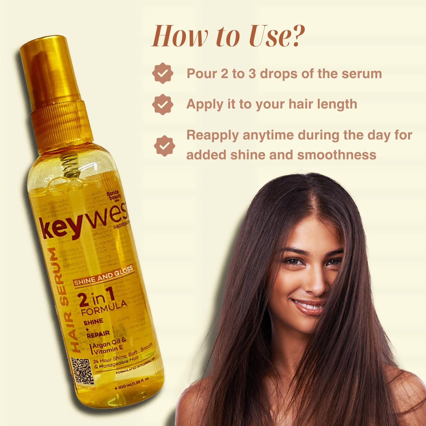 Keywest Professionals Shine and Gloss Hair Serum Shine & Repair 100ml