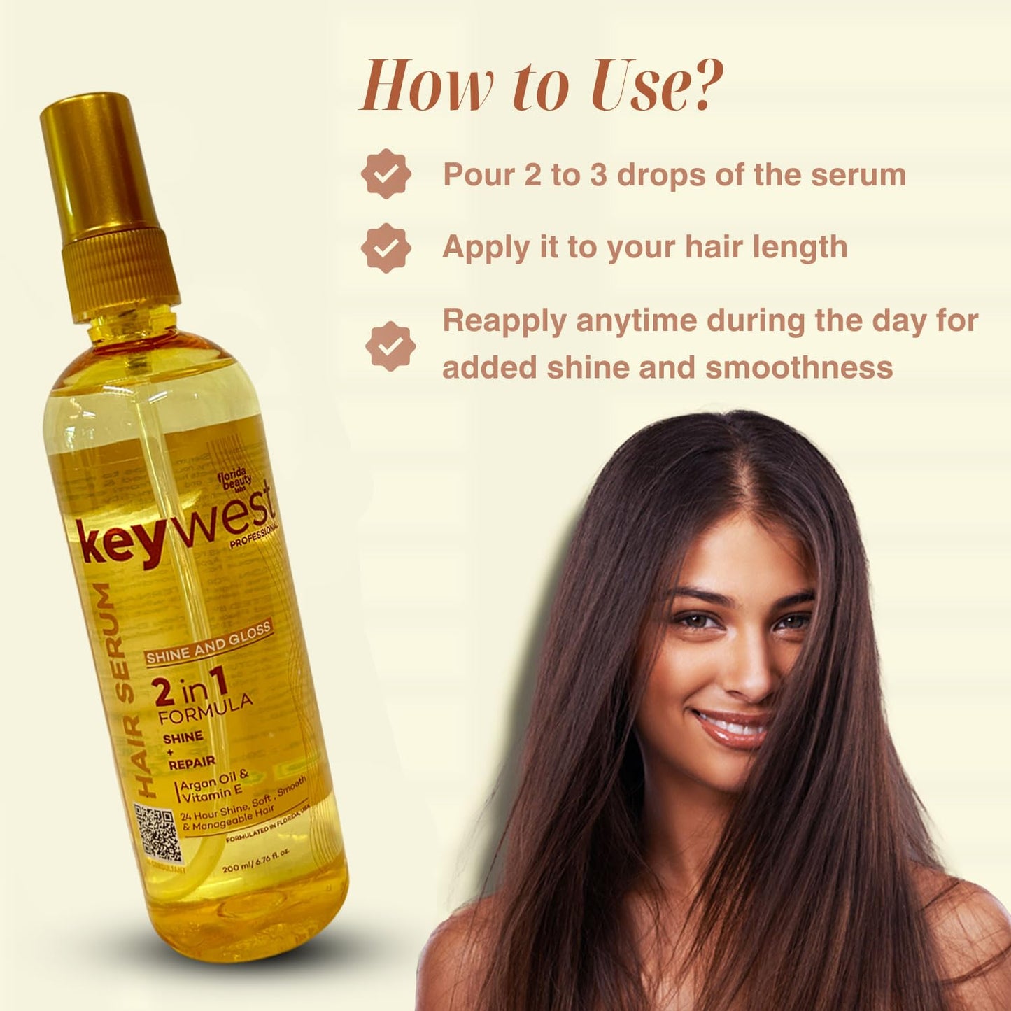 Keywest Professionals Shine and Gloss Hair Serum Shine & Repair 200ml