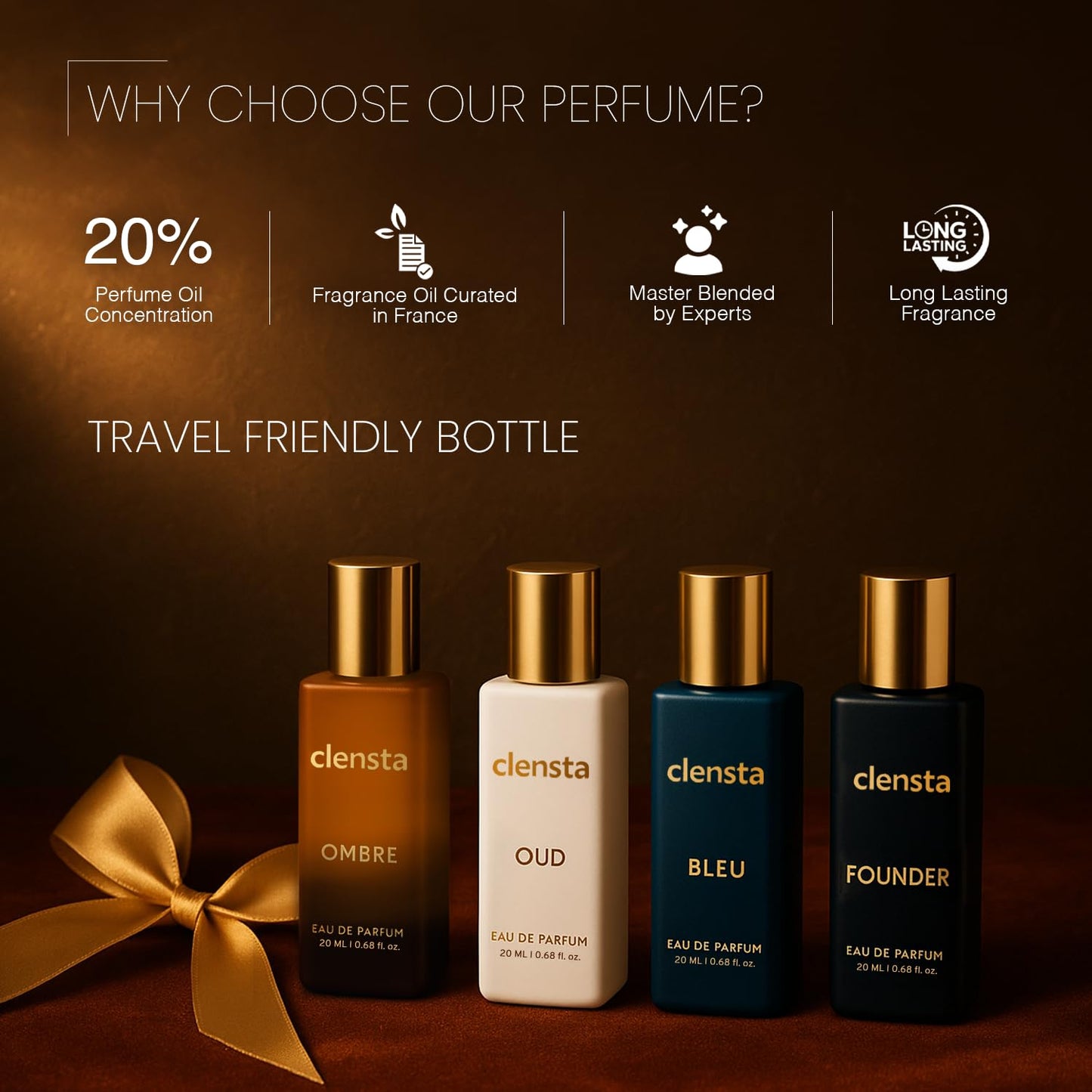 Clensta Luxury Eau De Parfum (Pack of 4) - 20ml