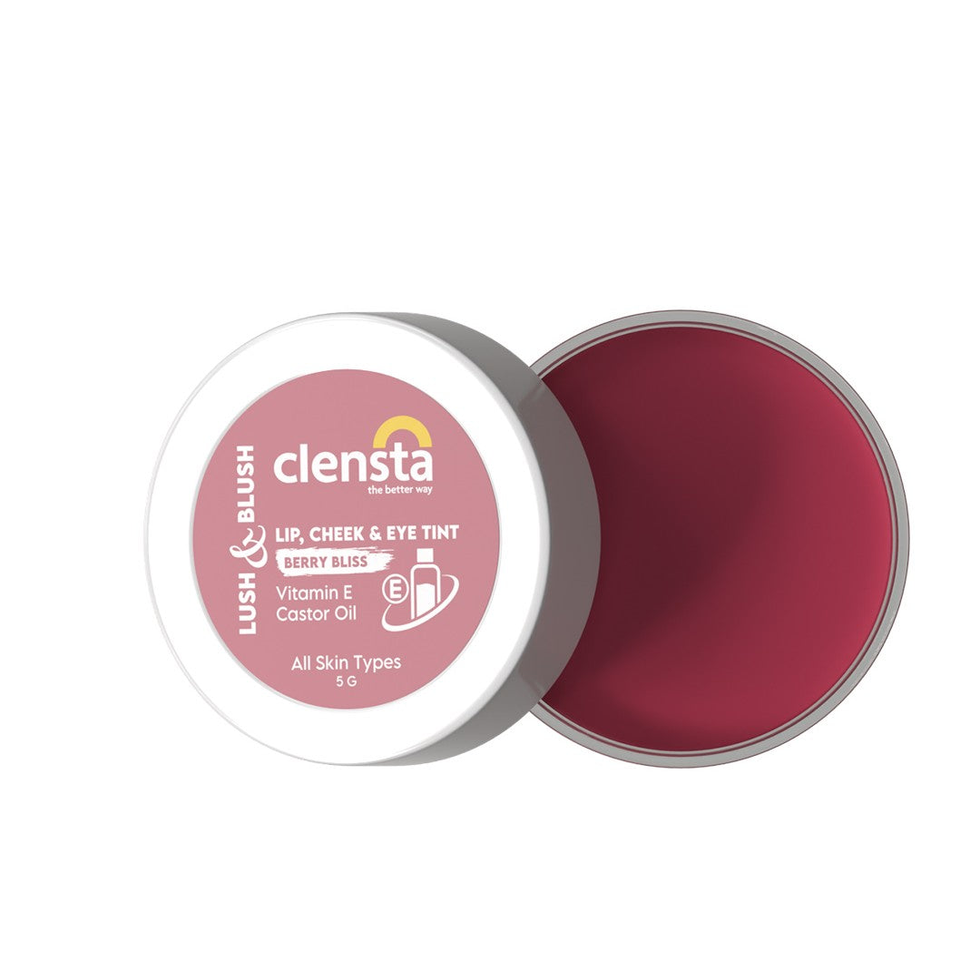 Clensta Lush & Blush Lip, Cheek & Eye Tint - Berry Bliss (5gm)