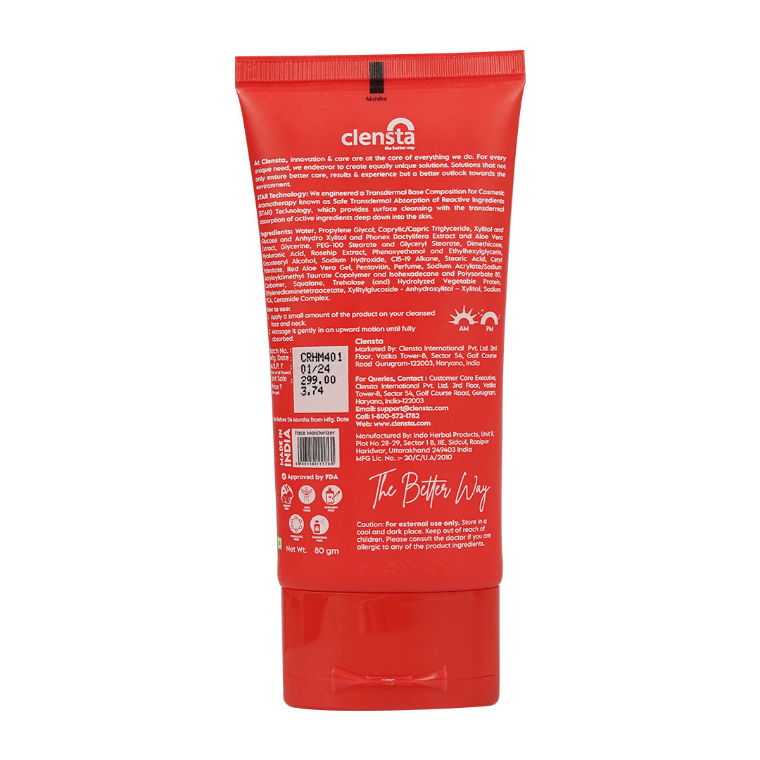 Clensta Red Aloe Vera Hydrating Face Moisturizer (80gm)