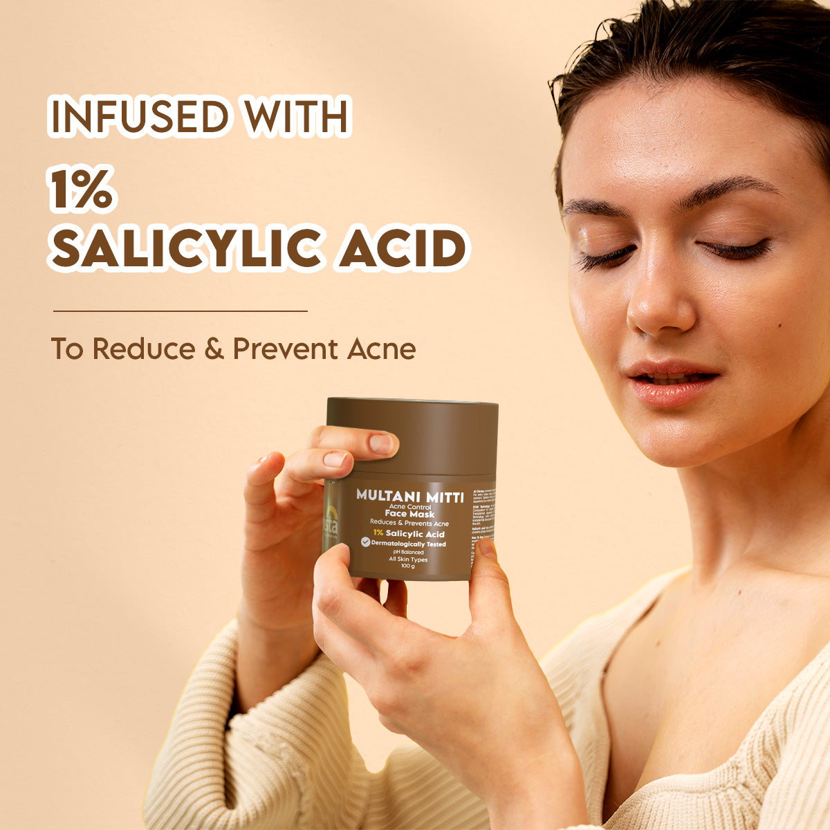 Clensta Multani Mitti Acne Control Face Mask (100gm)