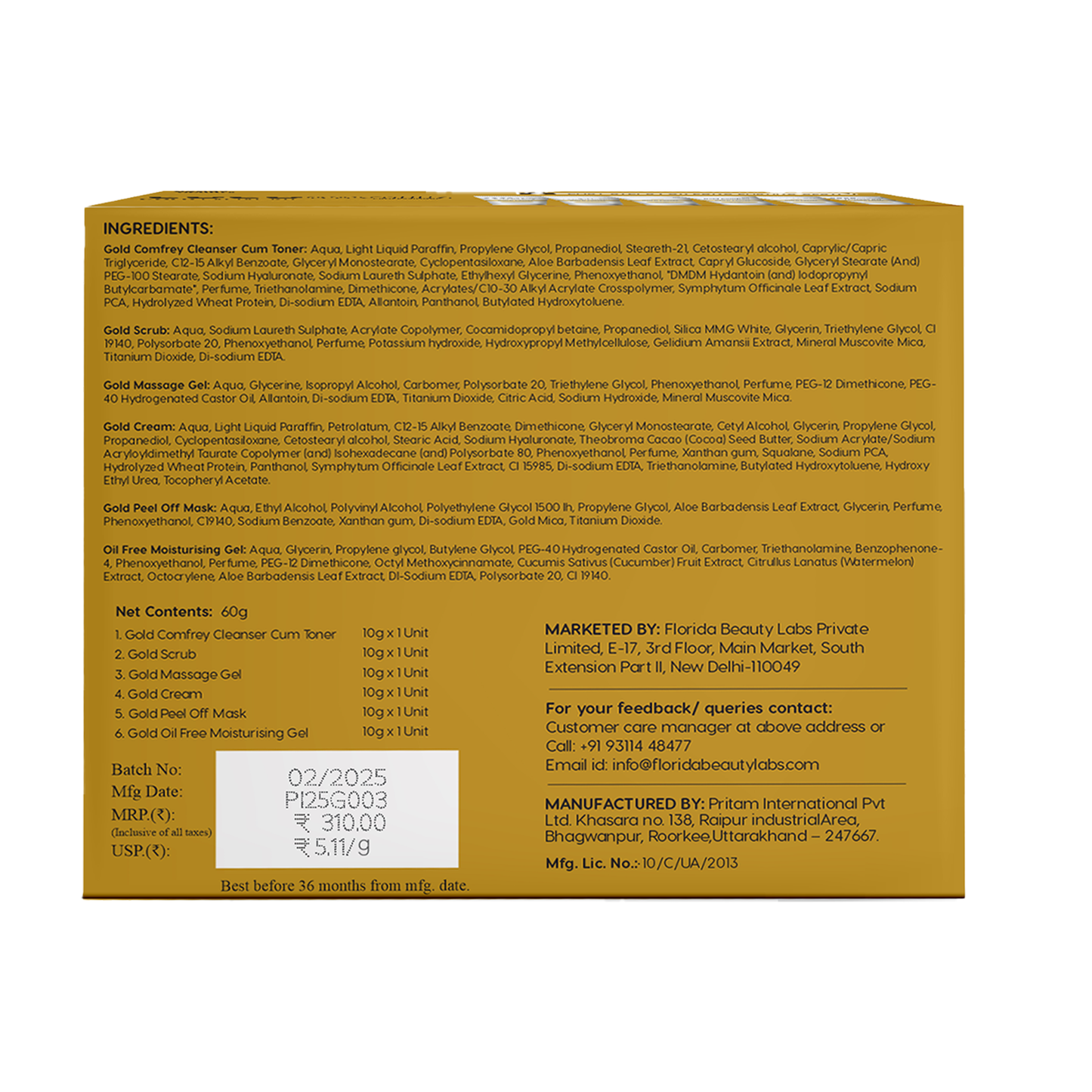Co.Co.Walk Professional Gold Facial Kit (60gm)