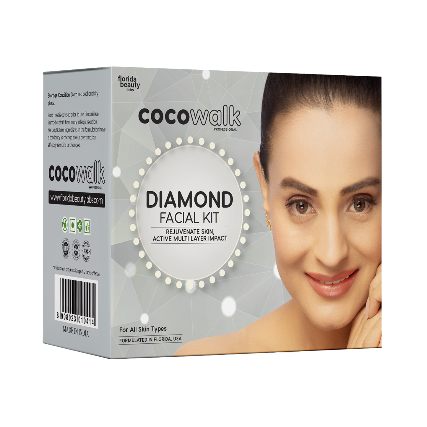 Co.Co.Walk Professional Facial Kit (Pack of 3) Gold, Bridal & Diamond Facial Kit