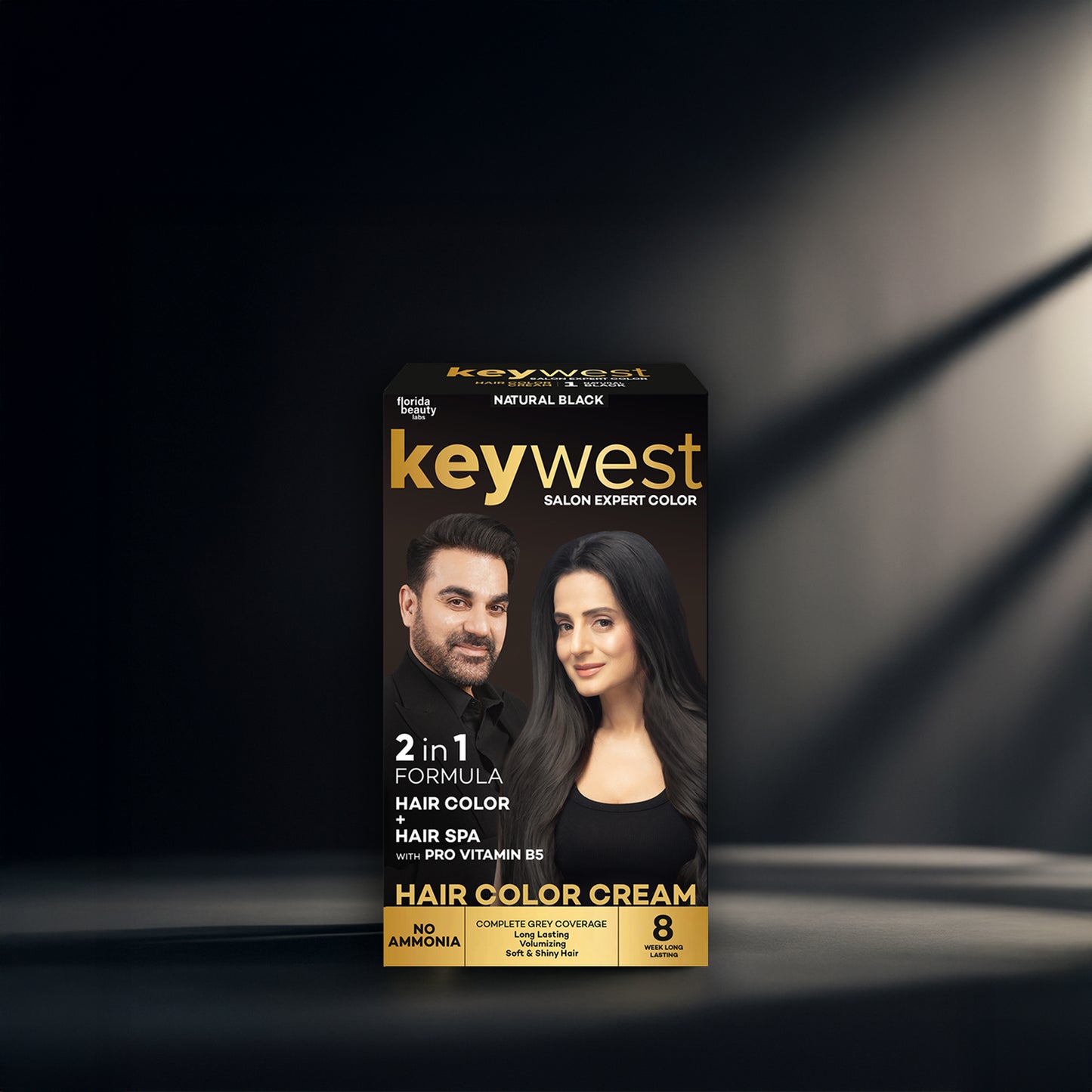 Keywest Crème Hair Colour Natural Black - 65ml (Ammonia Free)
