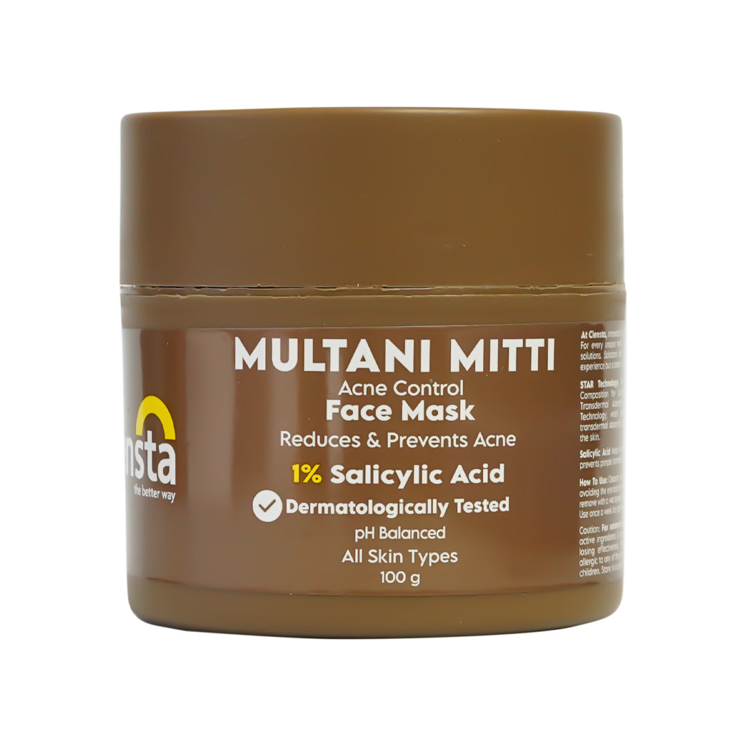 Clensta Multani Mitti Acne Control Face Mask (100gm)