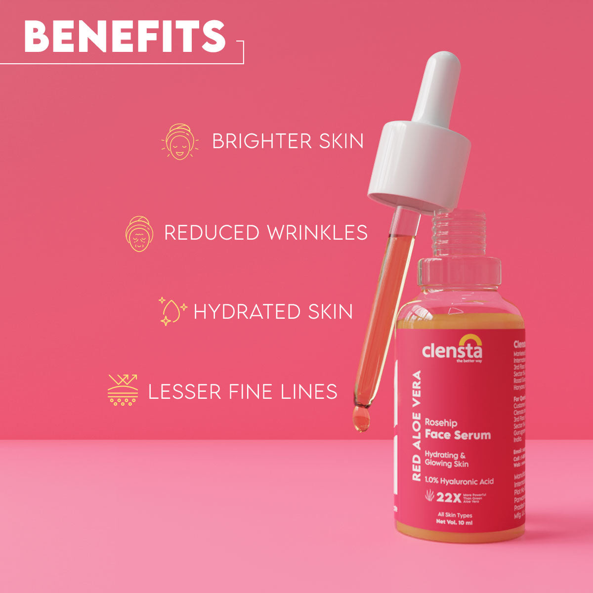 Clensta Red Aloe Vera Rosehip Serum (10 Ml)