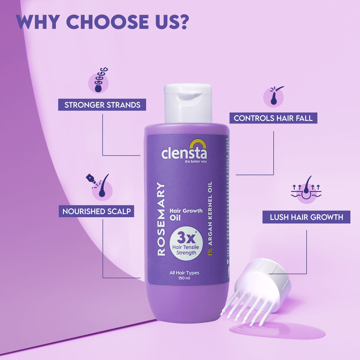 Clensta Rosemary Hair Growth Oil (150ml)