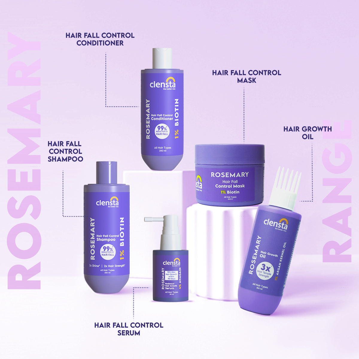 Clensta Rosemary Hair Growth Oil (150ml)