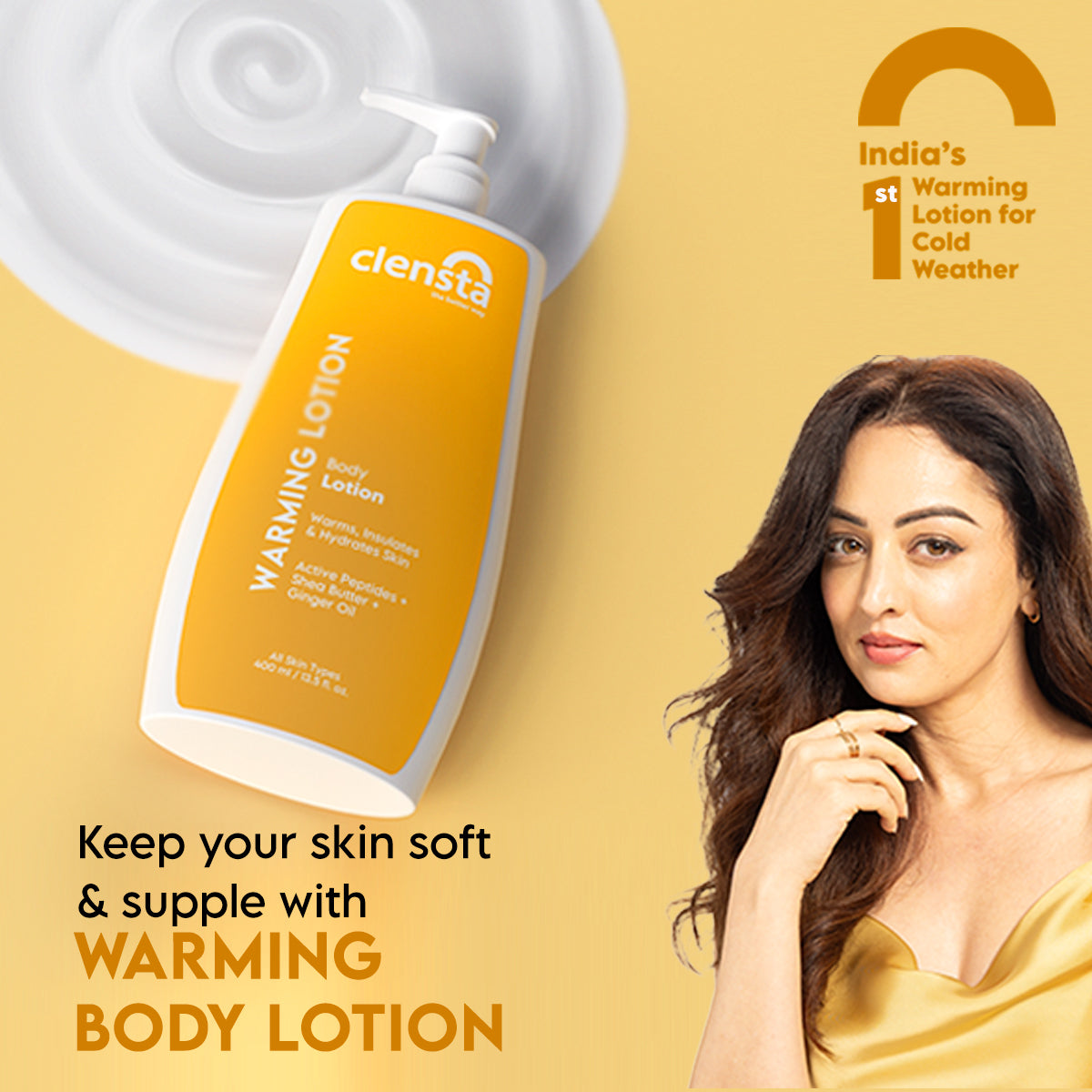 Clensta Warming Body Lotion (400ml)