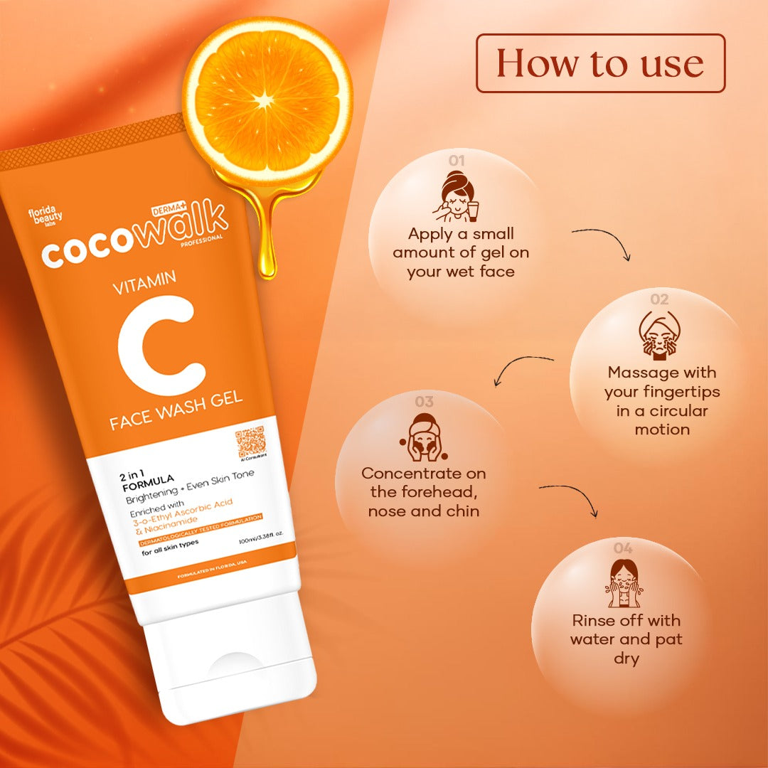 Co.Co.Walk Professional Derma+ Vitamin C Face Wash Gel (100ml)