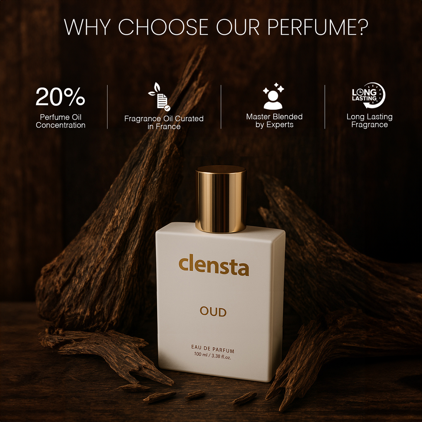 Clensta Oud Perfume for Men (100ml)