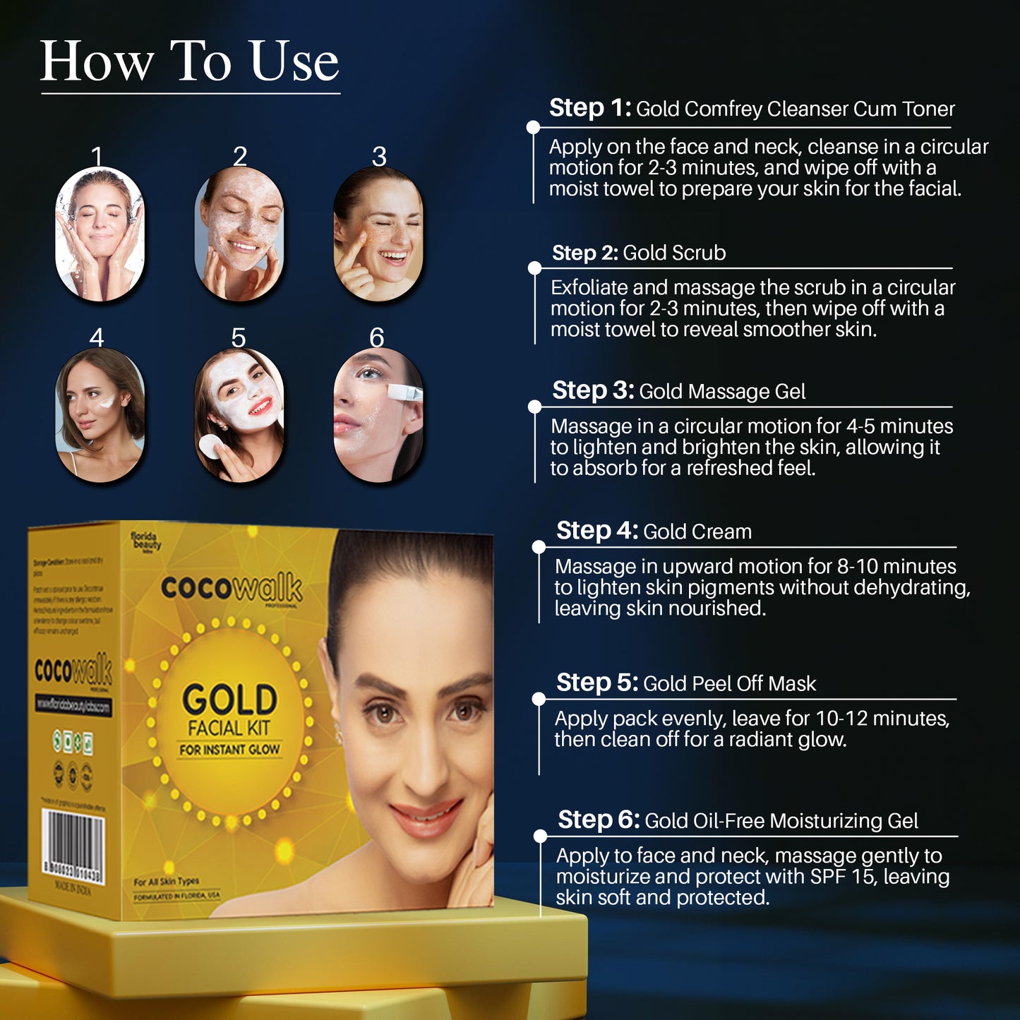 Co.Co.Walk Professional Gold Facial Kit (60gm)
