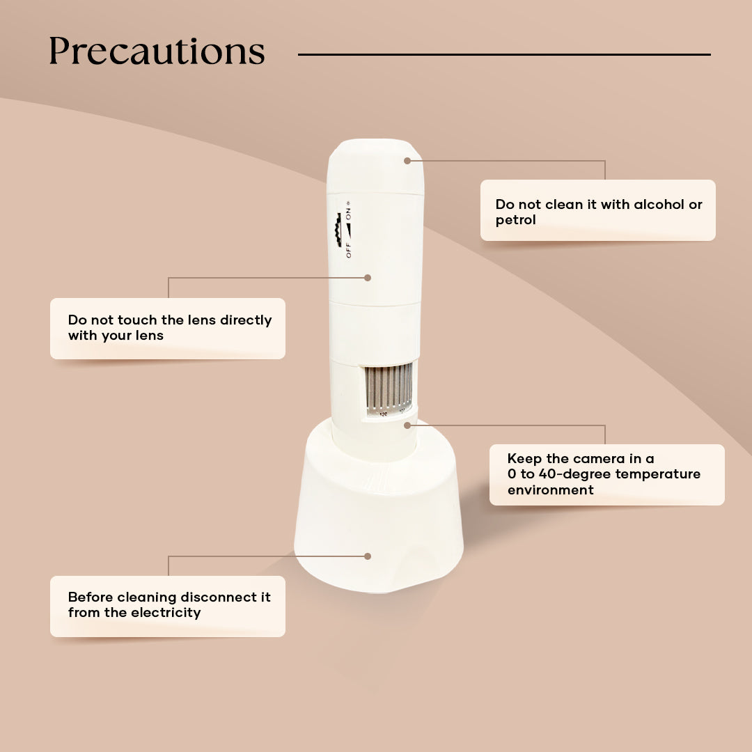 Florida Beauty Labs Smart Camera Scalp Analyzer | Smart Wireless Scalp Analyzer camera | 1000mah Battery