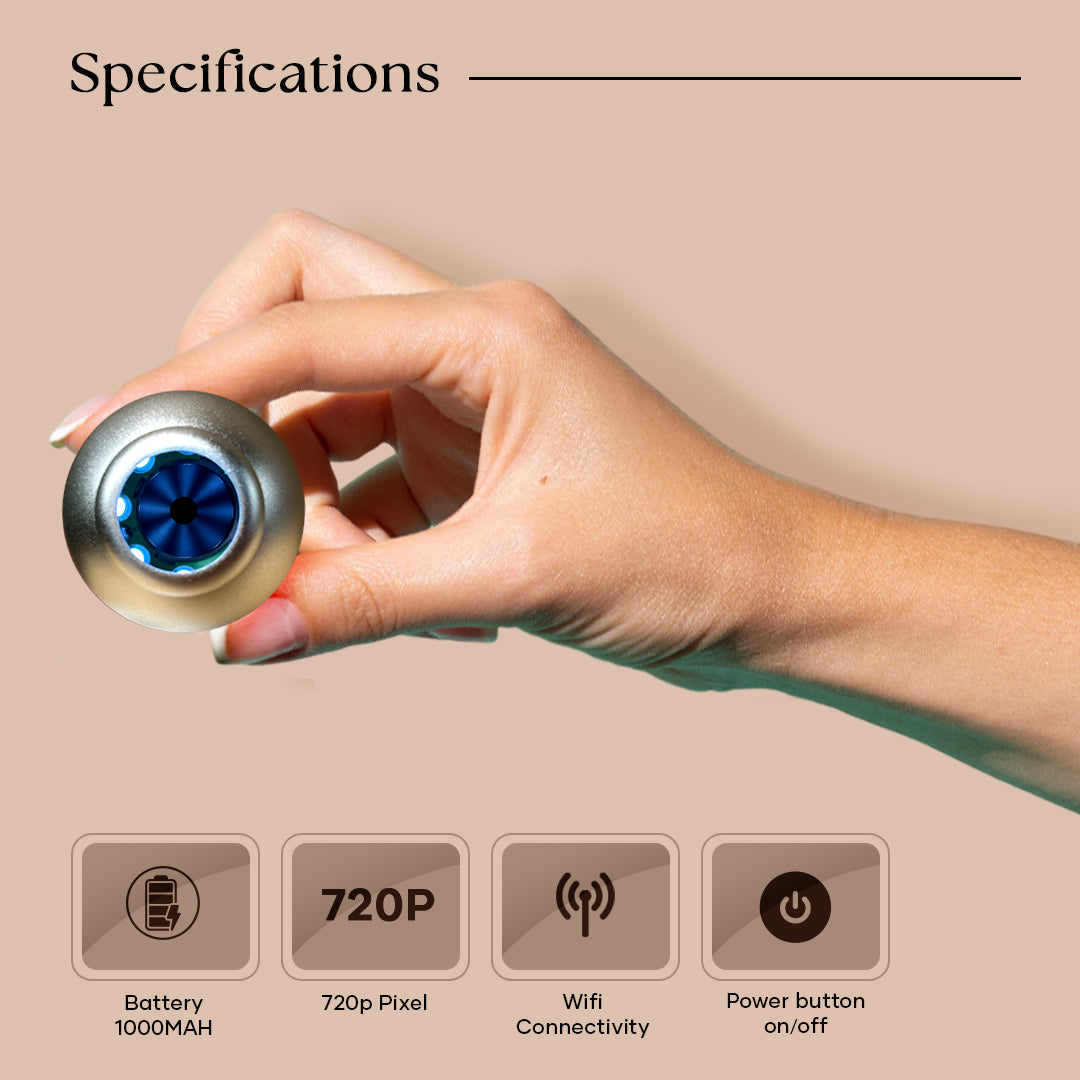 Florida Beauty Labs Smart Camera Scalp Analyzer | Smart Wireless Scalp Analyzer camera | 1000mah Battery