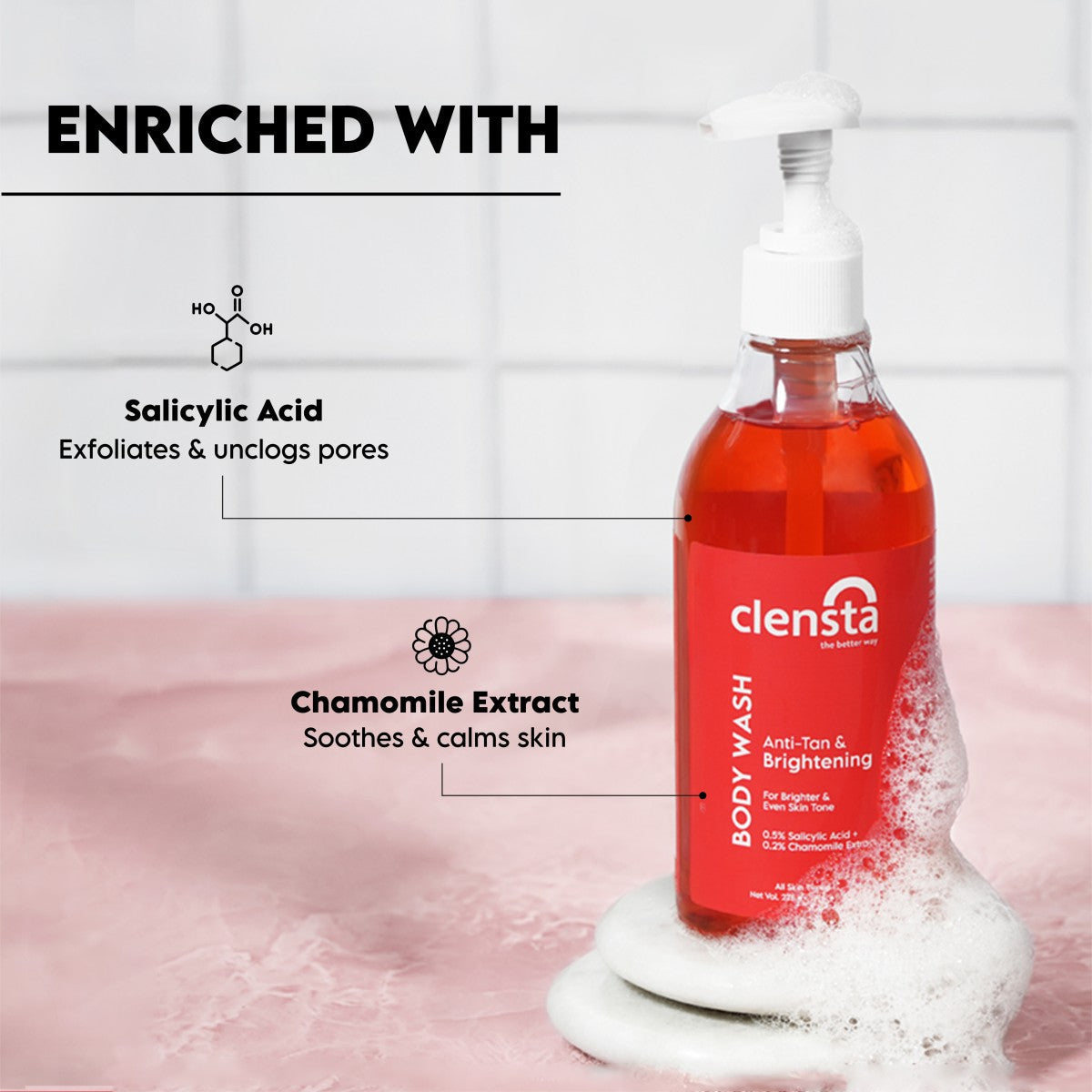 Clensta Anti-Tan & Brightening Body Wash (275ml)
