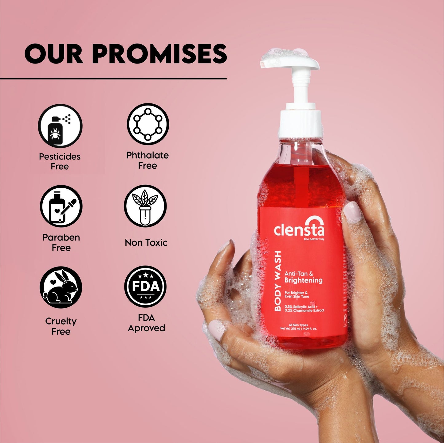 Clensta Anti-Tan & Brightening Body Wash (275ml)
