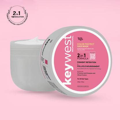 Keywest Professional Color Protect Hair Mask | 2-in-1 Formula | Pigment Retention & Follicle Nourishment | 200gm